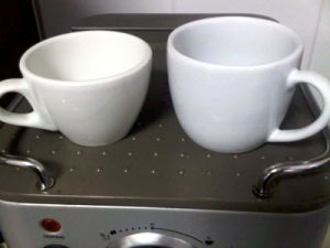 Espresso cups in the Baristador Coffee test